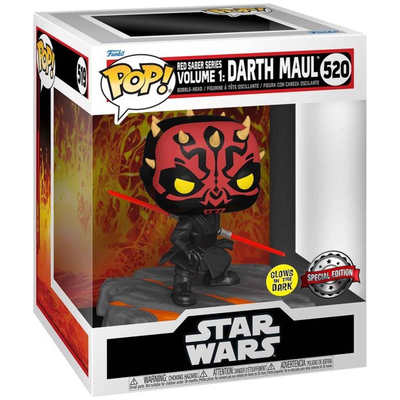 Funko Pop 520 - Red Saber Series Volume 1: Darth Maul - Star Wars (Glows in the Dark) (15cm)