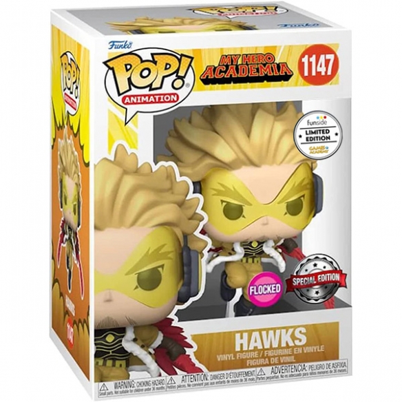 Funko Pop Animation 1147 - Hawks - My Hero Academia (Flocked) (Special Edition) (Funside Limited Edition)