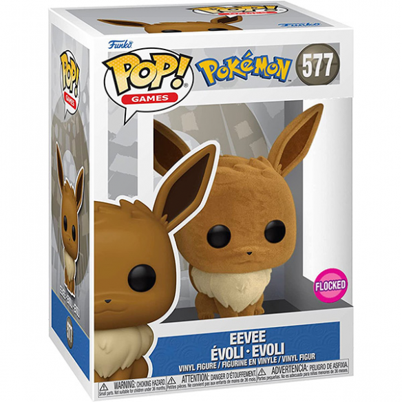 Funko Pop Games 577 - Eevee - Pokémon (Flocked)