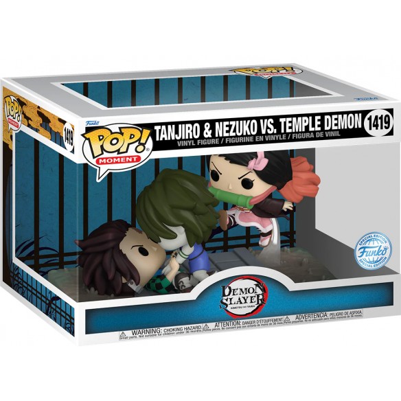 Funko Pop Moment 1419 - Tanjiro & Nezuko vs. Temple Demon - Demon Slayer (Oversized) (Special Edition)