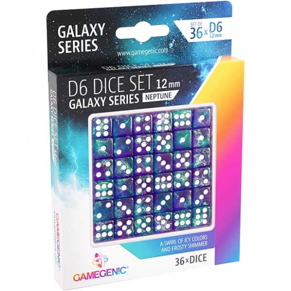 Gamegenic - Set 36 Dadi a 6 Facce Galaxy Series - Neptune