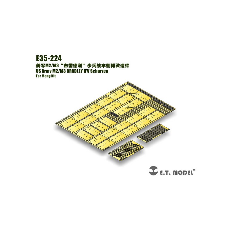 Fotoincisione: US IFV M2/M3 Bradley - Gonne corazzate. E.T. MODEL E35-224