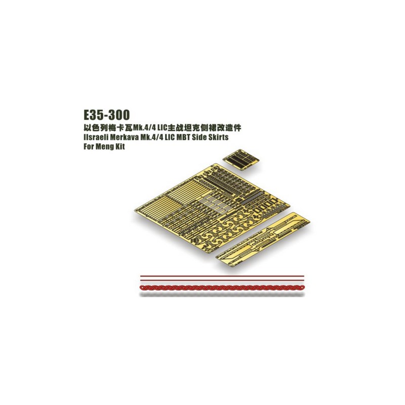 Fotoincisione: Israeli MBT Merkava Mk.4/4 LIC - Minigonne laterali. E.T. MODEL E35-300