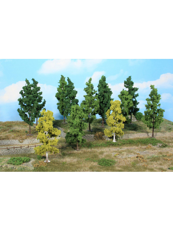 HEKI 1325 Scala HO Confezione di 27 alberi (colore verde chiaro, medio, scuro)