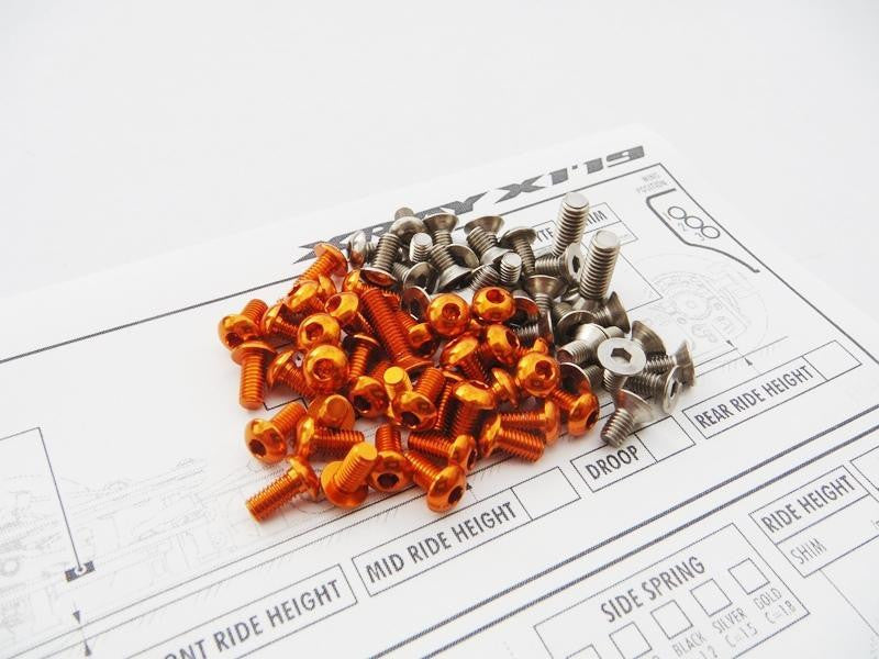 Hiro Seiko Set di bulloni in titanio e alluminio Orange X1 2019 48412