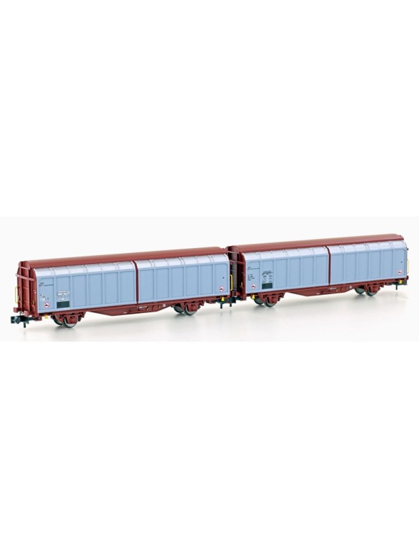 HOBBYTRAIN H24681 Scala N Set 2 carri Hbbillns livrea rosso vagone epoca V/VI