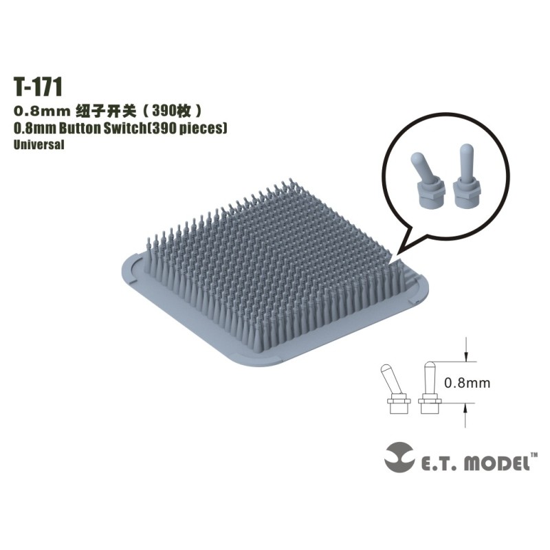 Interruttori ON-OFF, 0,8 mm. E.T. MODEL T-171