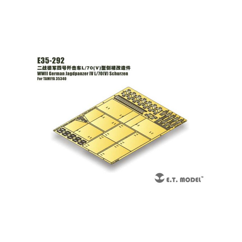 Fotoincisione: Jagdpanzer tedesco IV L/70(V) - Schurzen. E.T. MODEL E35-292