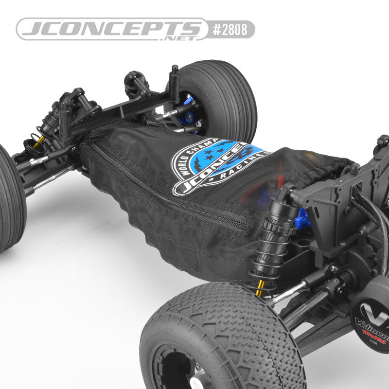JConcepts Coperchio del telaio nero Rustler 2WD 2808