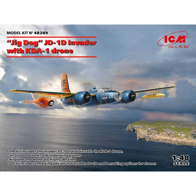 "Jig Dog" JD-1D Invader con drone KDA-1. ICM 48289