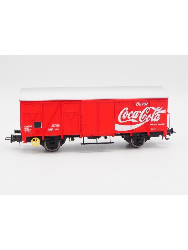 JOUEF HJ6254 Scala HO Carro chiuso a 2 assi SNCF tipo G4 "Coca-Cola" in epoca IV
