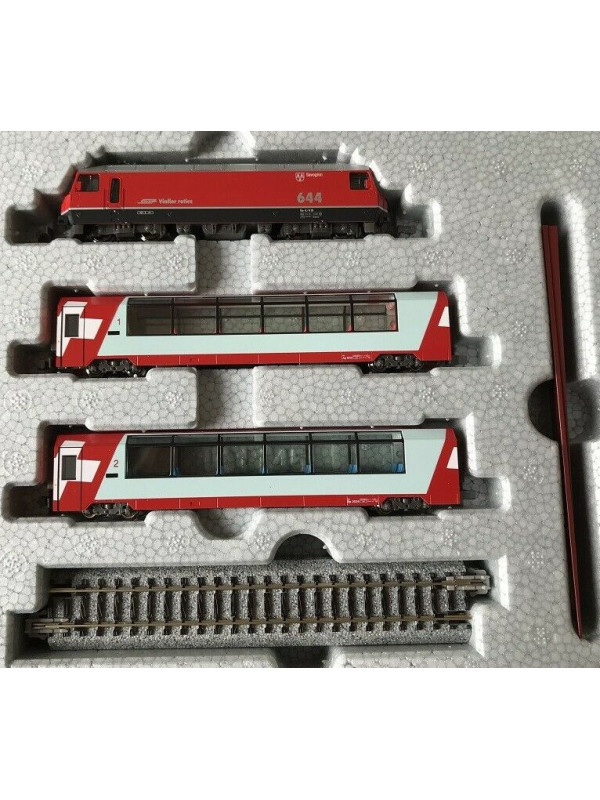 KATO 7074068 Scala N Set Treno Glacier Express: Locomotiva e due carrozze