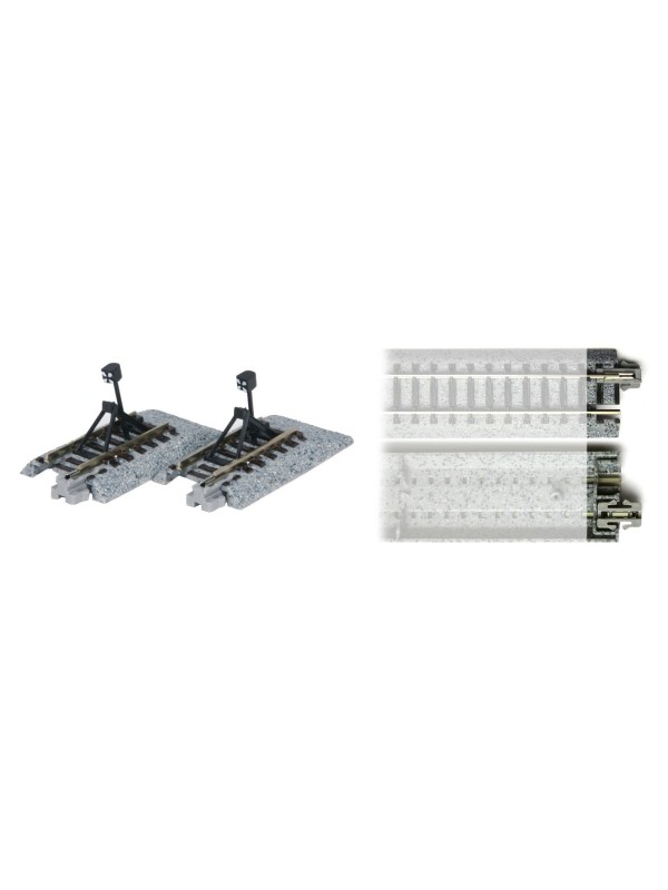 KATO K20-048 Scala N Codice 80: Binario di arresto con paraurti 50,5 mm 2 pezzi