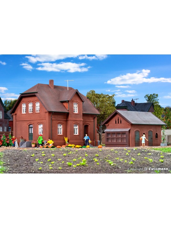 KIBRI 38190 Scala HO Fabbricato in mattoni con annesso magazzino