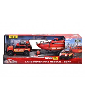Majorette Grand Series Land Rover Barca Pompieri Luci e Suoni 34 cm