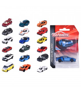 Majorette Premium Cars - 18 asst. con parti apribili, die cast, sospensioni, fari traslucidi