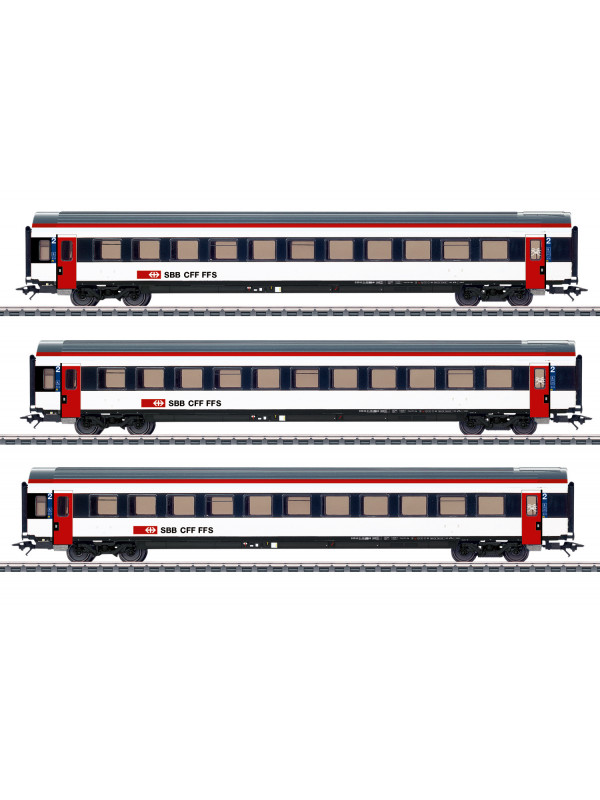 MARKLIN 42153 Scala HO Set di tre carrozze da treni rapidi EW IV B SBB epoca VI
