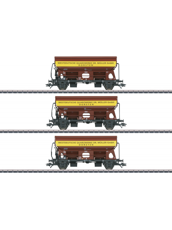MARKLIN 46335 Scala HO Gruppo di carri a tetto ribaltabile Tdgs  DB epoca IV