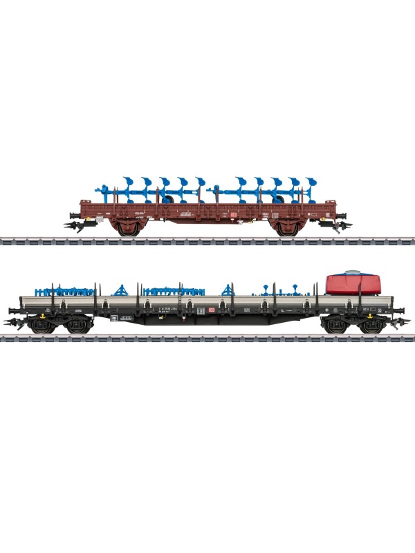 MARKLIN 46405 Scala HO Set di due carri merci trasporto attrezzatura agricola