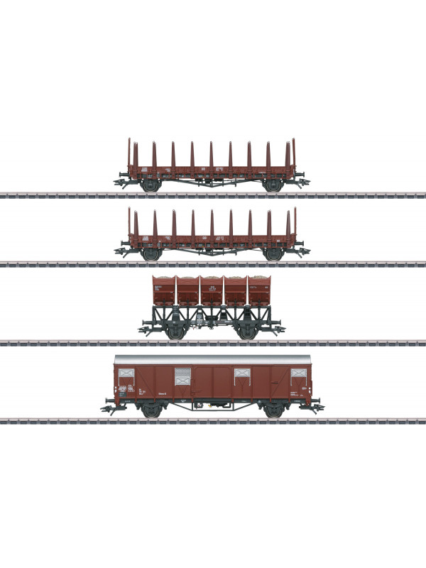 MARKLIN 46662 Scala HO Set quattro carri merci di differenti tipi costruttivi delle DB Epoca III