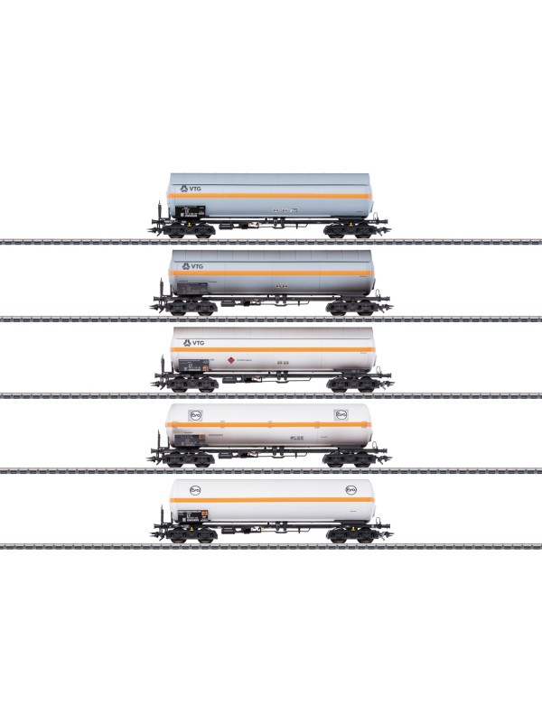 MARKLIN 48480 Scala HO Set 5 carri cisterna per gas pressurizzato VTG ed Eva - IN ACCONTO