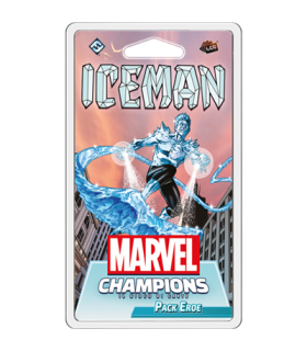 Marvel Champions LCG - Iceman Pack Eroe Asmodee | Gioco di Carte Cooperativo 1-4 Giocatori, 60 Carte, Strategia e Divertimento