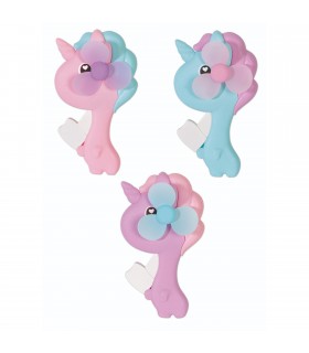 MINI VENTILATORE UNICORNO 3 COLORI ASS. IN DISPLAY 12 PZ