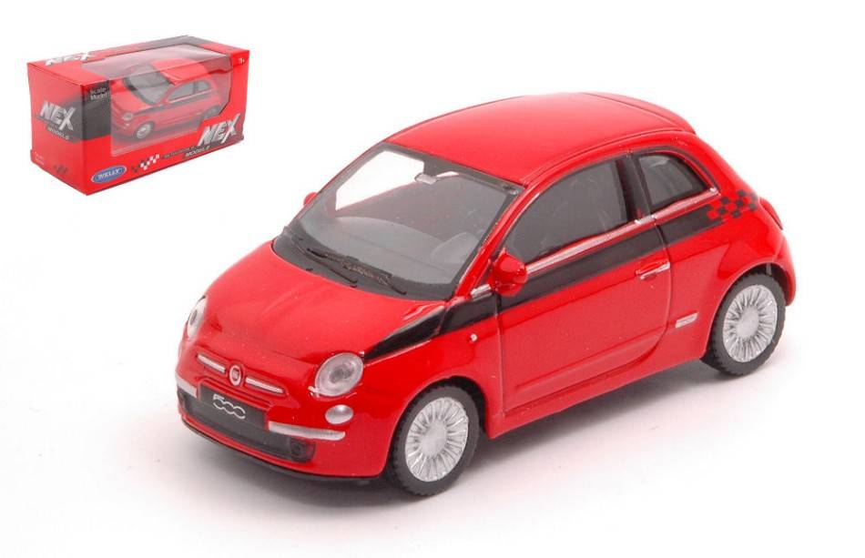 MODELLINO IN SCALA COMPATIBILE CON 500 2007 RED 1:43 WELLY WE38507D DIE CAST