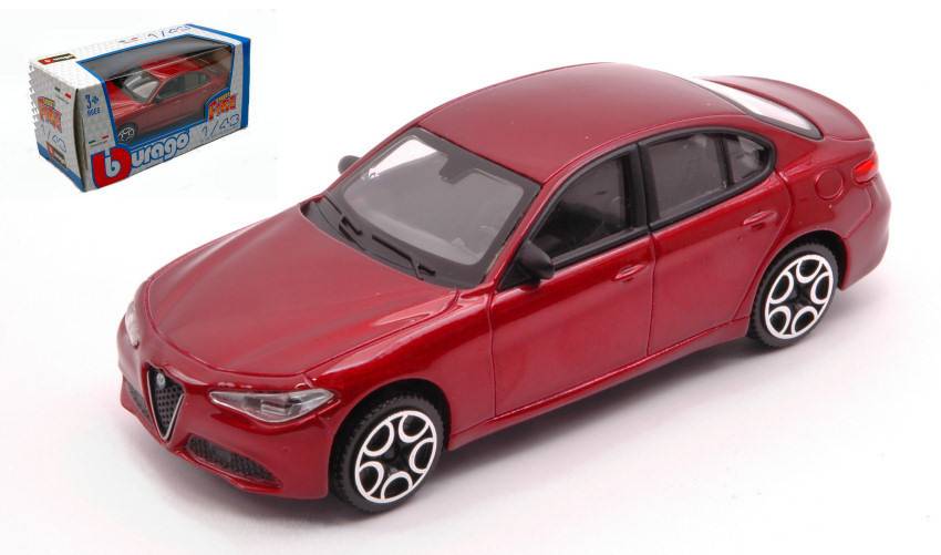 MODELLINO IN SCALA COMPATIBILE CON ALFA ROMEO GIULIA 2016 RED 1:43 BURAGO BU30329R