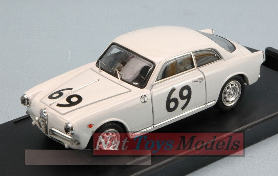 modellino IN SCALA COMPATIBILE CON ALFA ROMEO GIULIETTA SPRINT VELOCE N.69 ZELTWEG 1957 C.PEROGLIO 1:43 BANG BG7172