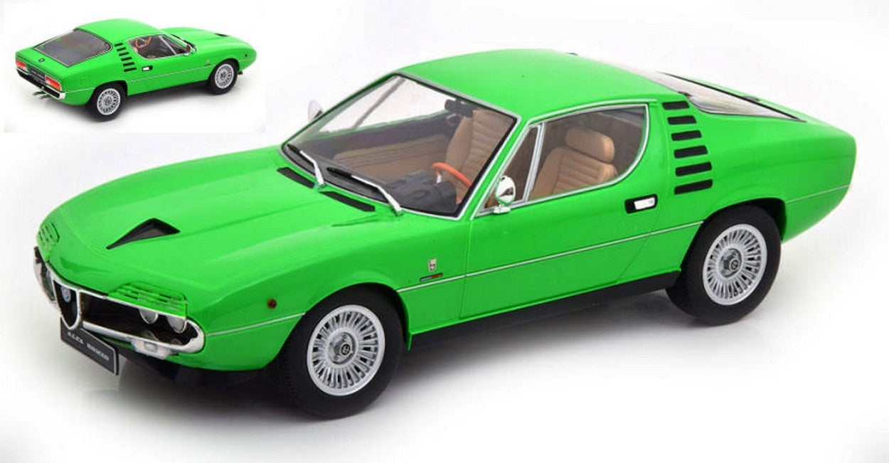MODELLINO IN SCALA COMPATIBILE CON ALFA ROMEO MONTREAL 1970 GREEN 1:18 KK SCALE KKDC180384
