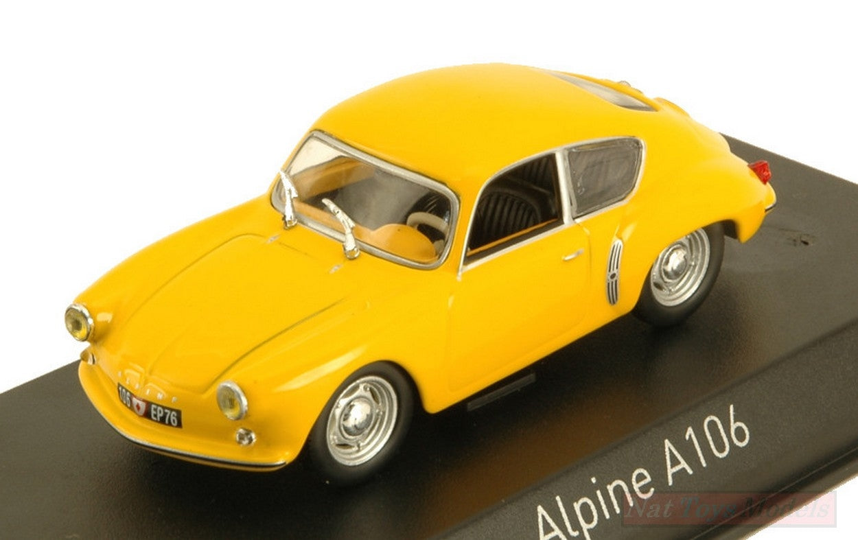MODELLINO IN SCALA COMPATIBILE CON ALPINE RENAULT A106 1956 YELLOW 1:43 NOREV NV517822