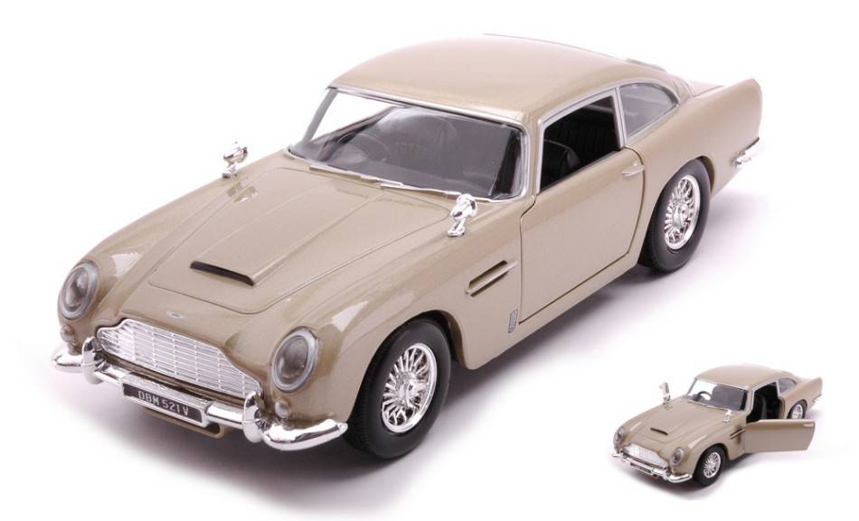 MODELLINO IN SCALA COMPATIBILE CON ASTON MARTIN DB5 1973 GOLD 1:24 MOTORMAX MTM79375GD
