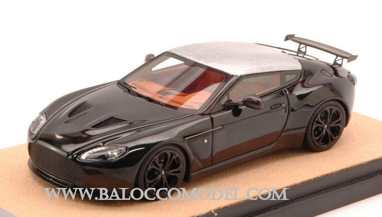 MODELLINO IN SCALA COMPATIBILE CON ASTON MARTIN V12 ZAGATO 2012 BLACK W/ALUMINIUM ROOF ED.LIM.PCS 10 1:43 TECNOMODEL TMDMI52AQ