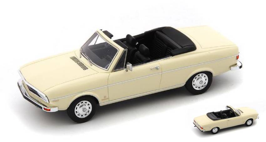MODELLINO IN SCALA COMPATIBILE CON AUDI 100LS CONVERTIBLE 1969 IVORY 1:43 AVENUE43 AVN60011