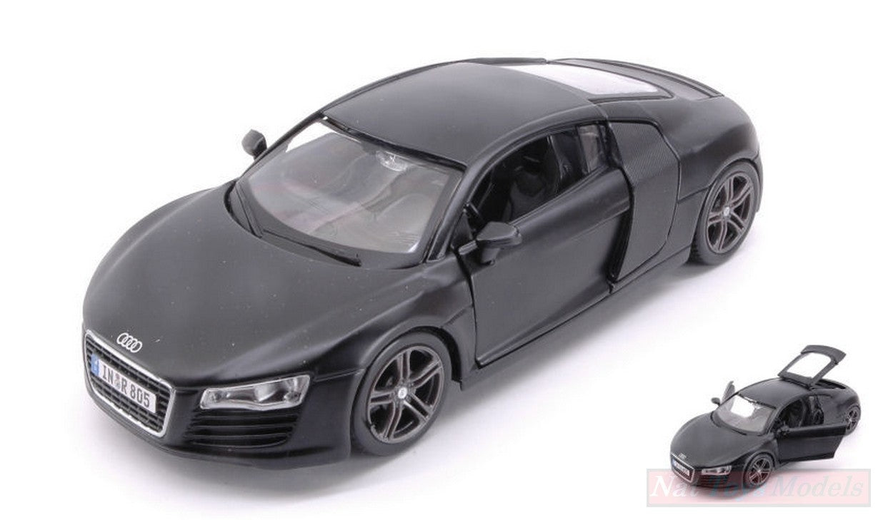 MODELLINO IN SCALA COMPATIBILE CON AUDI R8 DULL BLACK COLLECTION 1:24 MAISTO MI31281Z