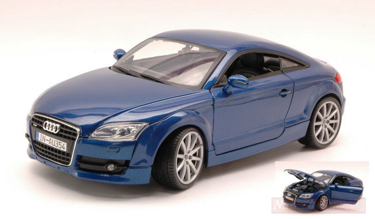MODELLINO IN SCALA COMPATIBILE CON AUDI TT COUPE 2007 BLUE 1:18 MOTORMAX MTM73177BL