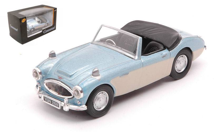 MODELLINO IN SCALA COMPATIBILE CON AUSTIN HEALEY CONVERTIBLE LIGHT BLUE 1:43 CARARAMA CA4-16240