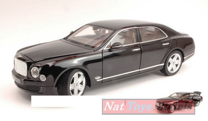 MODELLINO IN SCALA COMPATIBILE CON BENTLEY MULSANNE 2010 BLACK 1:18 RASTAR RAT43800BK