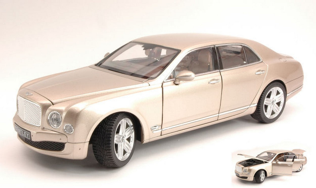 MODELLINO IN SCALA COMPATIBILE CON BENTLEY MULSANNE 2010 GOLD 1:18 RASTAR RAT43800GO