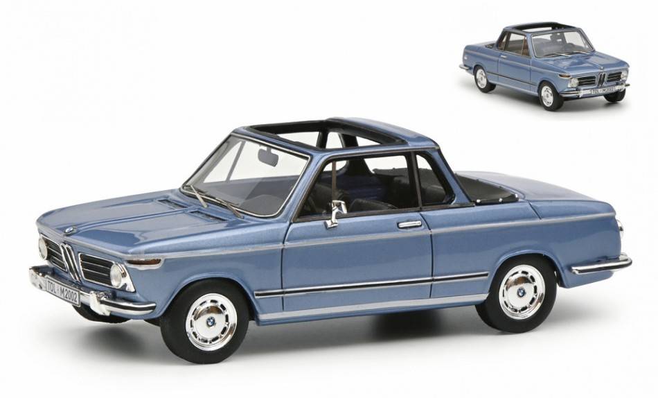 MODELLINO IN SCALA COMPATIBILE CON BMW 2002 CABRIO BLUE 1:43 SCHUCO SH09181