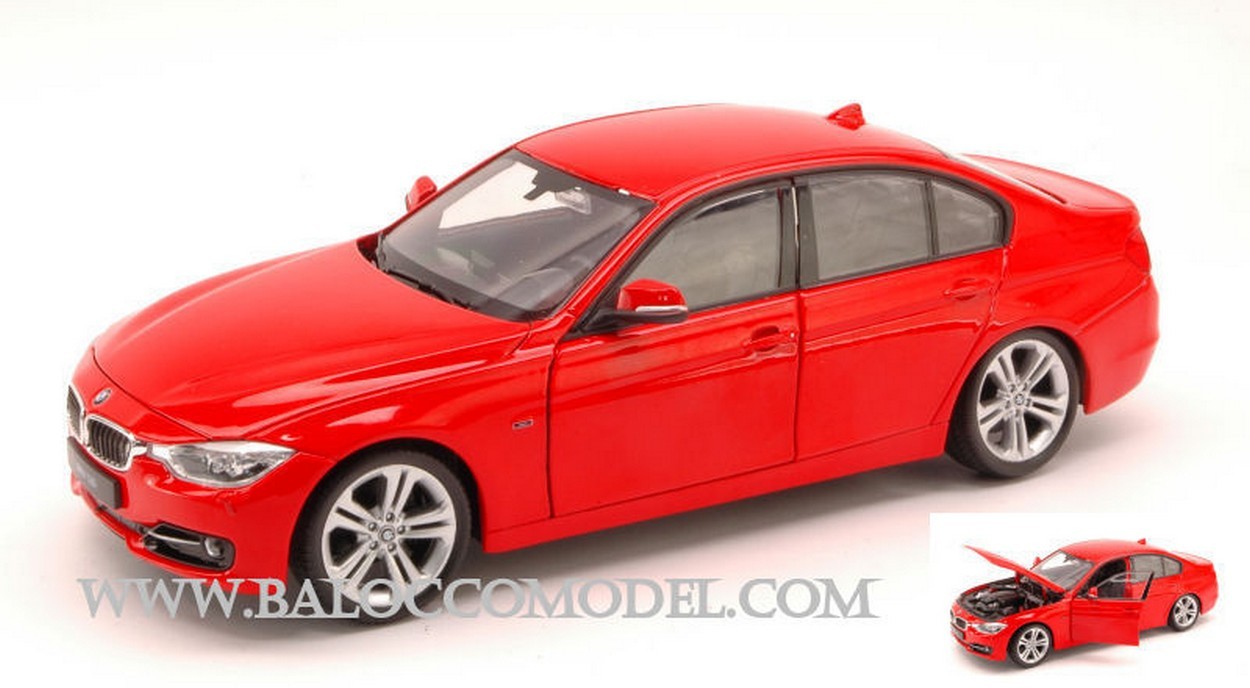 MODELLINO IN SCALA COMPATIBILE CON  BMW 335i (F30) 2013 RED 1:24 WELLY WE0214