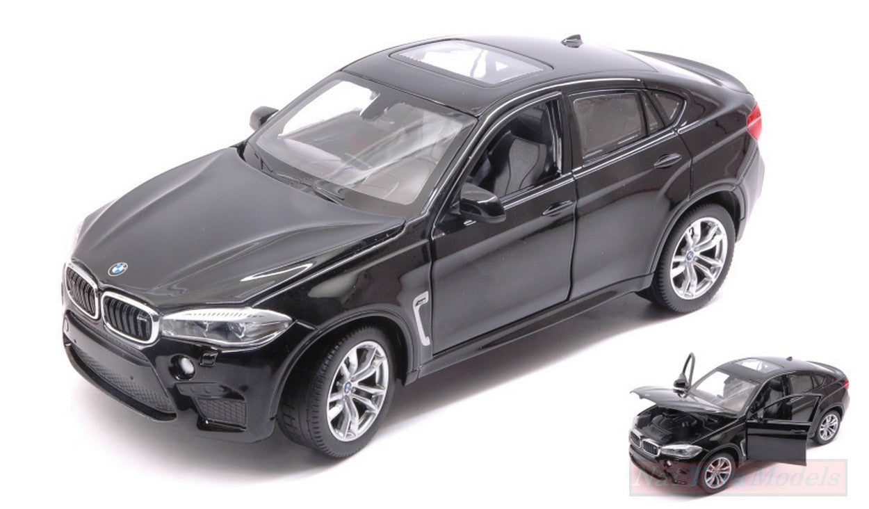 MODELLINO IN SCALA COMPATIBILE CON BMW X6 M 2018 BLACK 1:24 RASTAR RAT56600BK