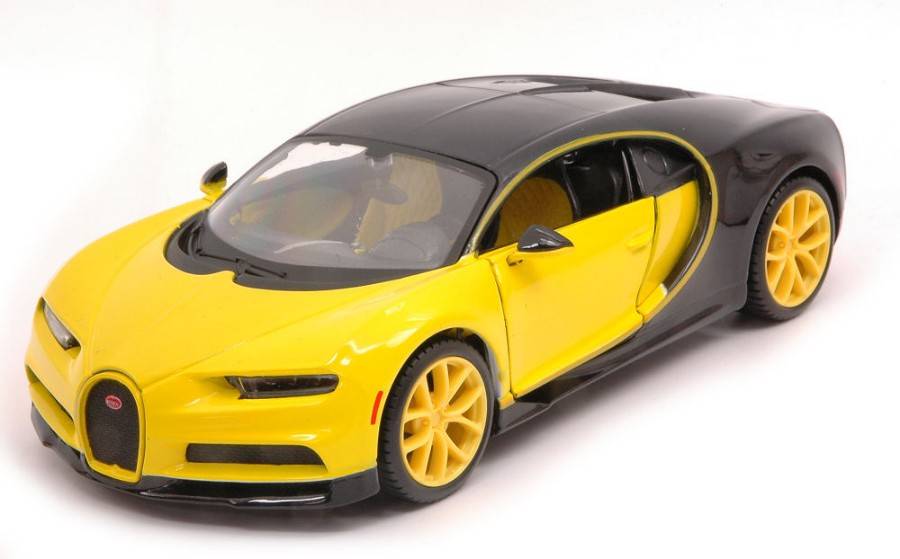 MODELLINO IN SCALA COMPATIBILE CON BUGATTI CHIRON 2018 YELLOW 1:24 MAISTO MI31514Y