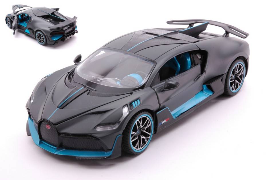 MODELLINO IN SCALA COMPATIBILE CON BUGATTI DIVO GREY/BLUE 1:24 RASTAR RAT63900GY
