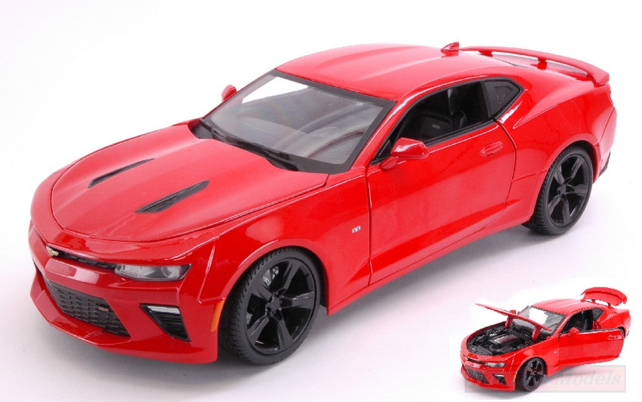MODELLINO IN SCALA COMPATIBILE CON CHEVROLET CAMARO SS 2016 RED 1:18 MAISTO MI31689R