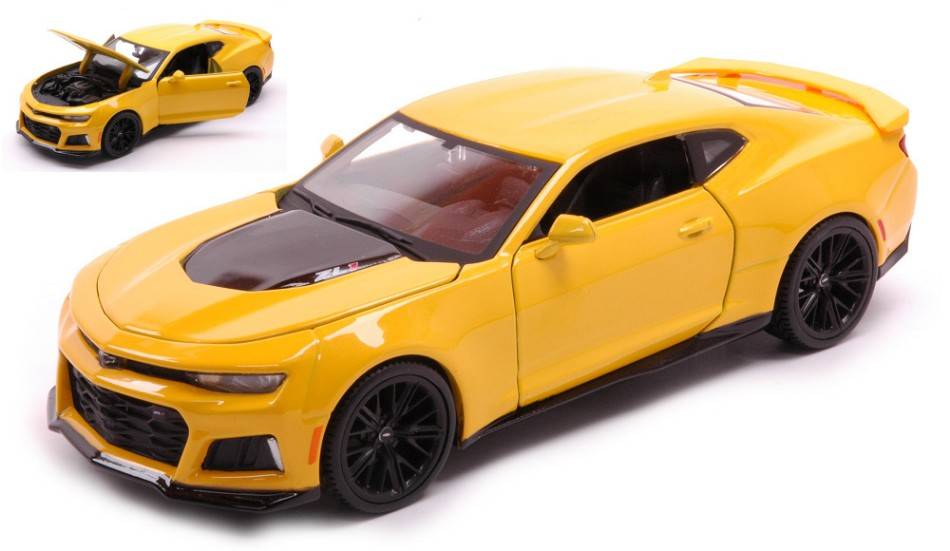 MODELLINO IN SCALA COMPATIBILE CON CHEVROLET CAMARO ZL1 2017 YELLOW 1:24 MAISTO MI31512Y