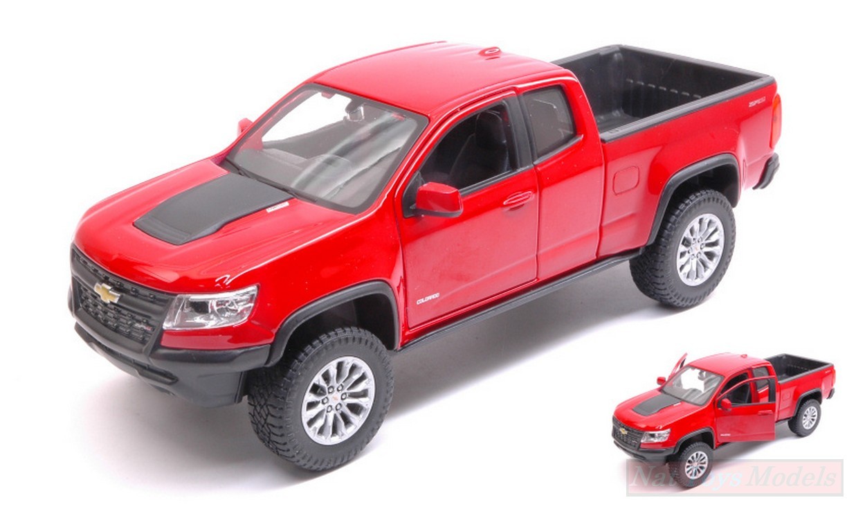 MODELLINO IN SCALA COMPATIBILE CON CHEVROLET COLORADO ZR2 2017 RED 1:27 MAISTO MI31517R