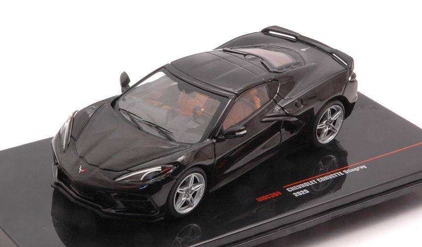 MODELLINO IN SCALA COMPATIBILE CON CHEVROLET CORVETTE C8 2020 BLACK 1:43 IXO MODEL MOC304