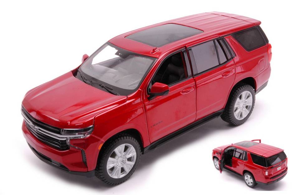 MODELLINO IN SCALA COMPATIBILE CON CHEVROLET TAHOE 2021 METALLIC RED 1:26 MAISTO MI31533